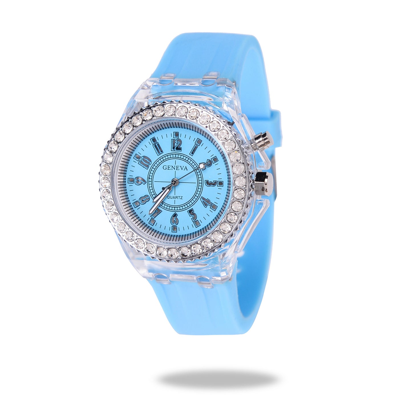 LED Luminous Watches Geneva Women Quartz Watch Women Ladies Silicone Bracelet Watches - Bottega Happy Products