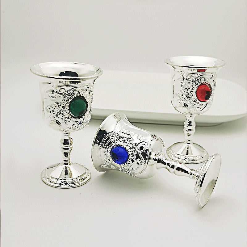 Silver-Plated Wine Glass Craft Gift Silver Wine Creative Silver Wine Glass - Bottega Happy Products