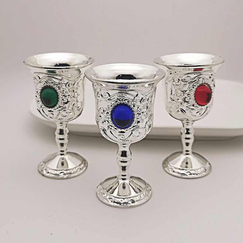 Silver-Plated Wine Glass Craft Gift Silver Wine Creative Silver Wine Glass - Bottega Happy Products
