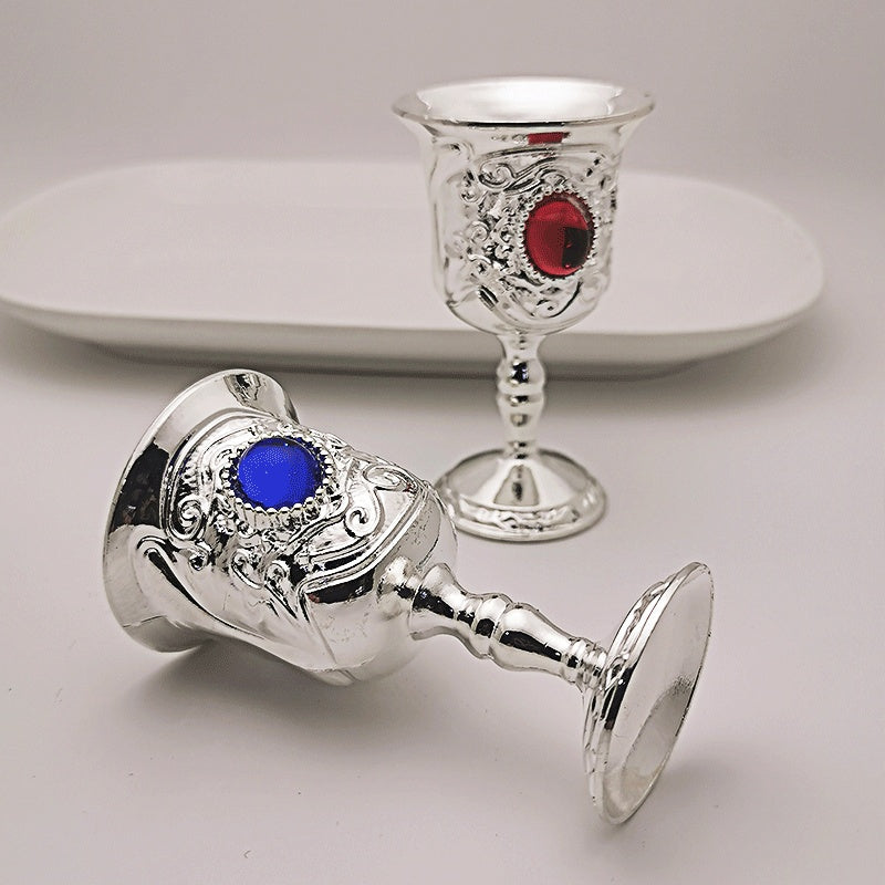 Silver-Plated Wine Glass Craft Gift Silver Wine Creative Silver Wine Glass - Bottega Happy Products