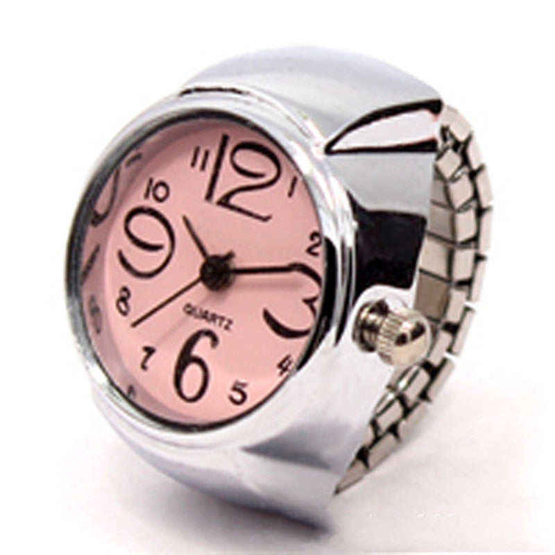 Personalized Men And Women Ring Watch Hot Sale Couple Ring Watch Korean Fashion Wholesale Alloy Silver Case Manufacturer Direct Wholesale - Bottega Happy Products