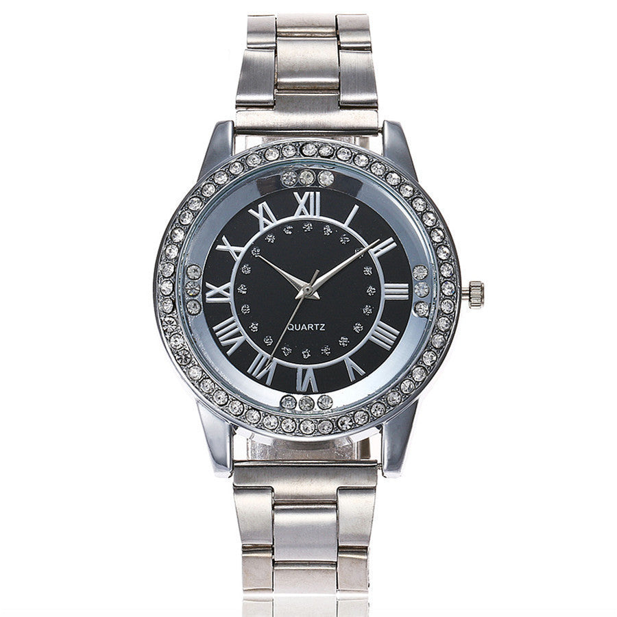 Vansvar Brand Rose Gold Watch Luxury Women Dress Rhinestone Quartz Watch Casual Women Stainless Steel Wristwatches Female Clock - Bottega Happy Products