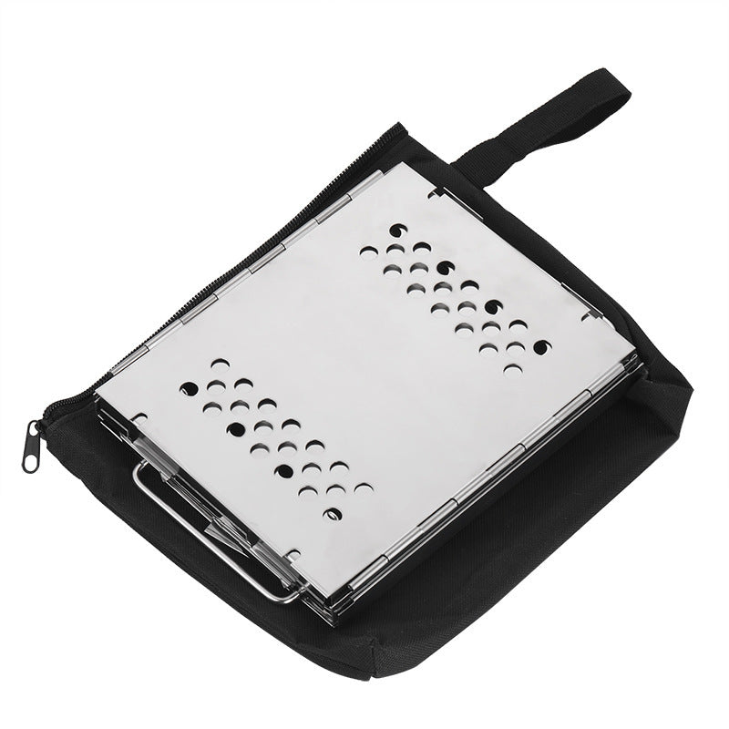 Portable Camping Dual-use Outdoor Stainless Steel Removable Barbecue Grill - Bottega Happy Products