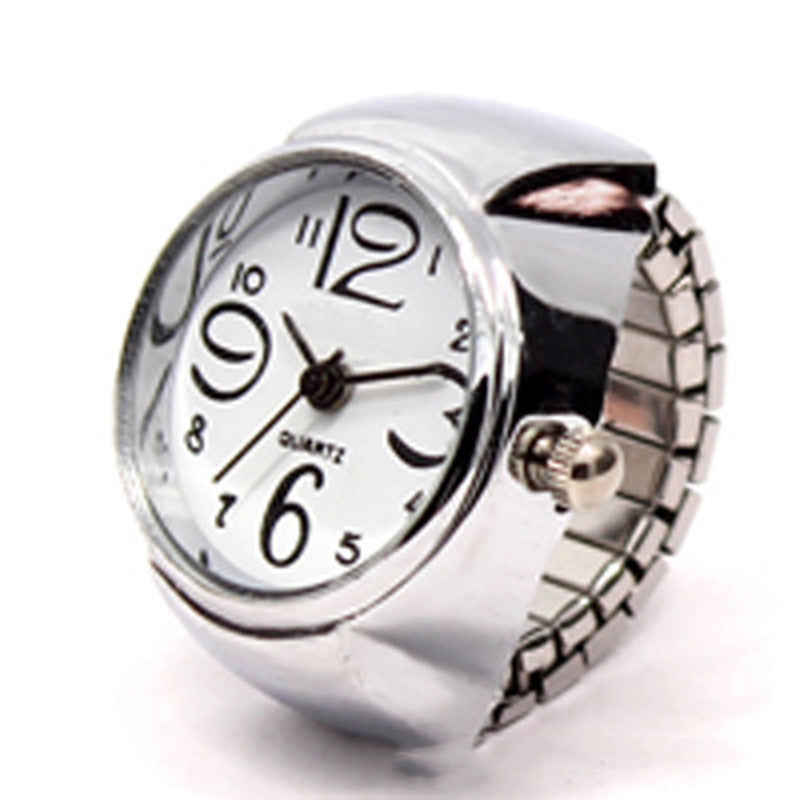 Personalized Men And Women Ring Watch Hot Sale Couple Ring Watch Korean Fashion Wholesale Alloy Silver Case Manufacturer Direct Wholesale - Bottega Happy Products