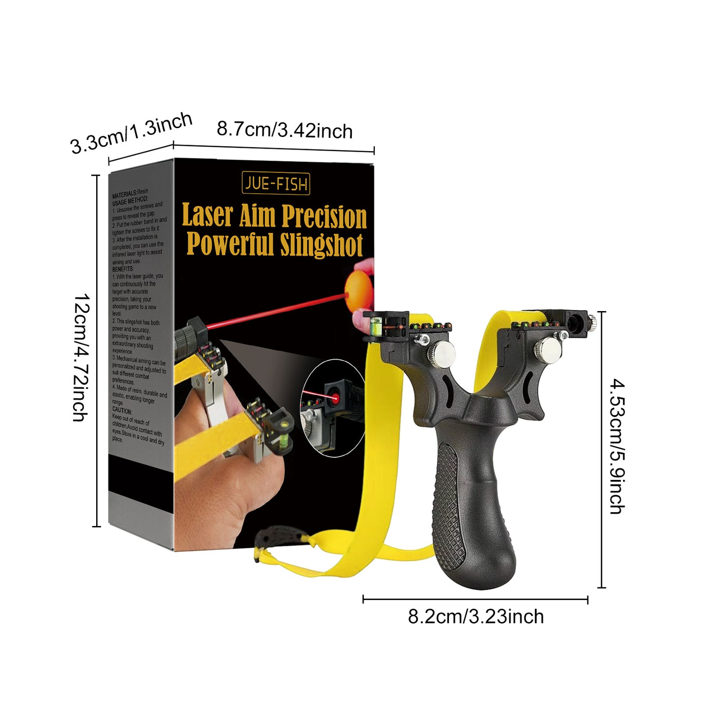 Slingshot Sight Light Flat Rubber Slingshot Outdoor Shooting Gear Launch Shot Sports Toy - Bottega Happy Products