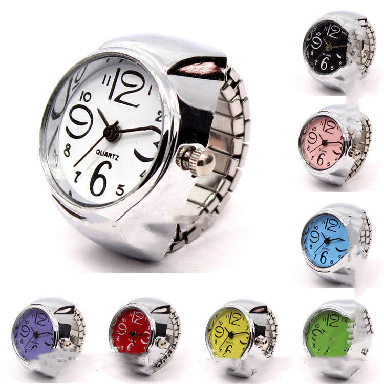 Personalized Men And Women Ring Watch Hot Sale Couple Ring Watch Korean Fashion Wholesale Alloy Silver Case Manufacturer Direct Wholesale - Bottega Happy Products