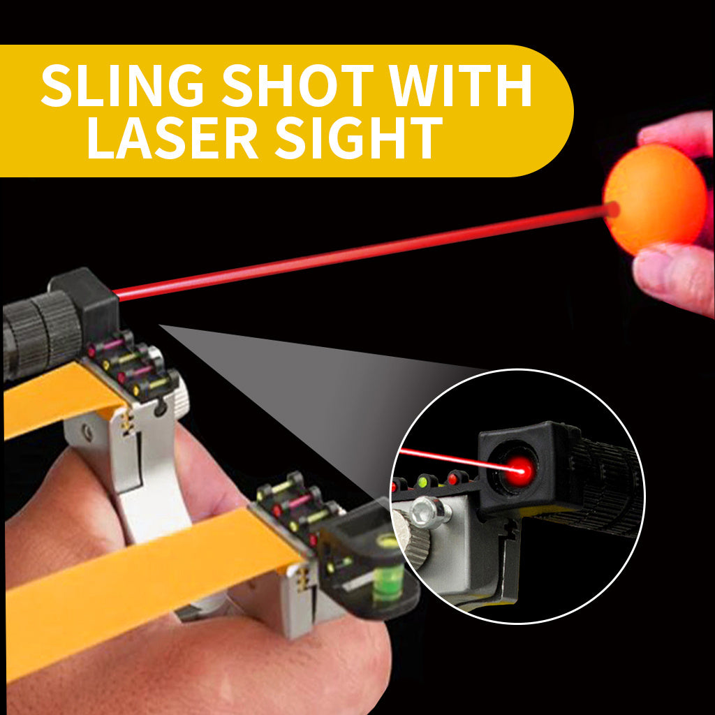 Slingshot Sight Light Flat Rubber Slingshot Outdoor Shooting Gear Launch Shot Sports Toy - Bottega Happy Products