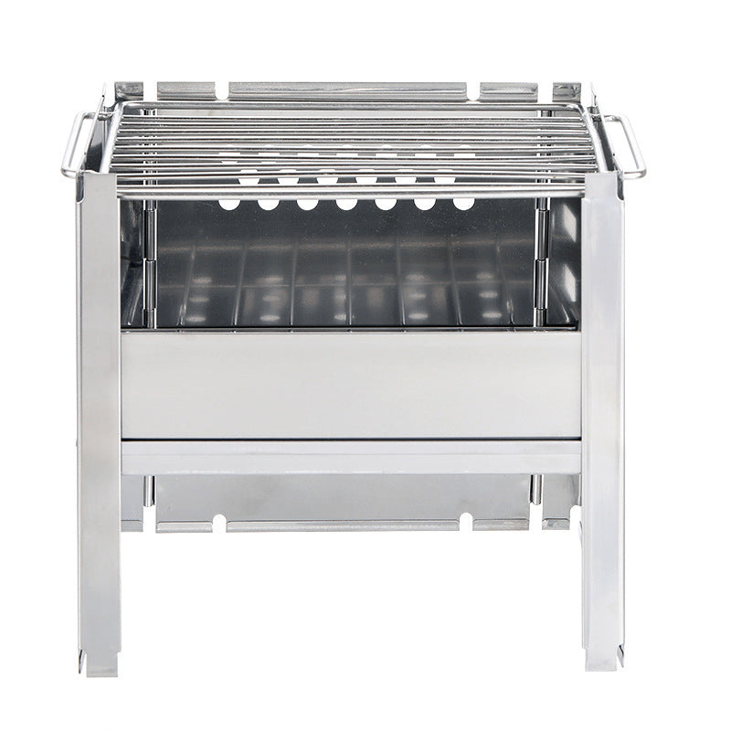Portable Camping Dual-use Outdoor Stainless Steel Removable Barbecue Grill - Bottega Happy Products