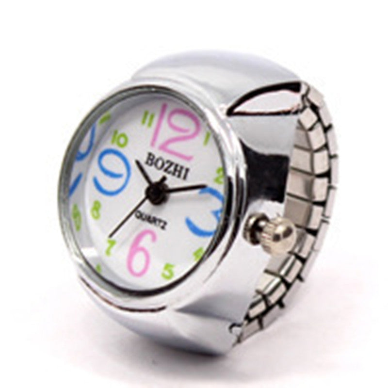 Personalized Men And Women Ring Watch Hot Sale Couple Ring Watch Korean Fashion Wholesale Alloy Silver Case Manufacturer Direct Wholesale - Bottega Happy Products
