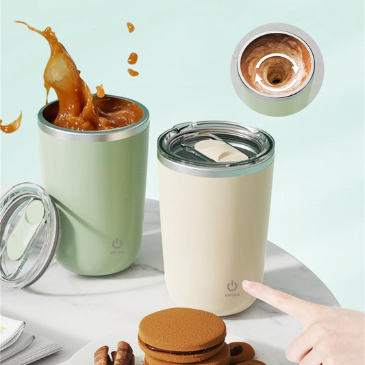 350ml Automatic Self Stirring Mug Coffee Milk Juice Mixing Cup Electric Stainless Steel Lazy Rotating Mug Magnetic Stirring Cup Kitchen Gadgets - Bottega Happy Products