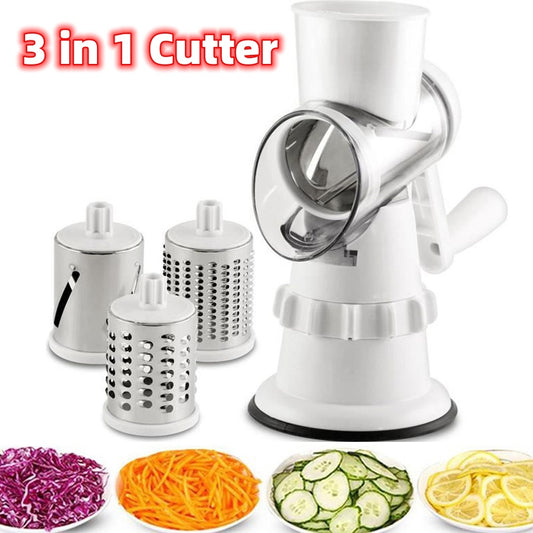 3 In 1 Vegetable Slicer Manual Kitchen Accessories Grater For Vegetable Cutter Round Chopper Mandolin Shredder Potato Home Kitchen Supplies Kitchen Gadgets - Bottega Happy Products