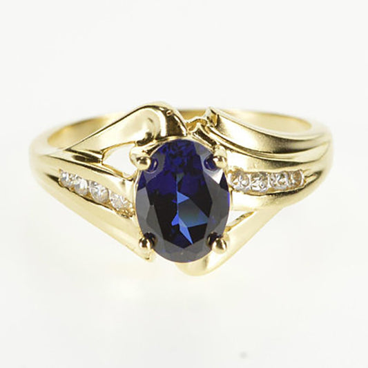 18K Sapphire Ring Fashionable And Exquisite - Bottega Happy Products